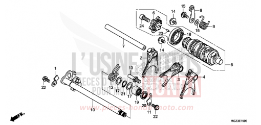 SCHALTTROMMEL CBR500RAE de 2014