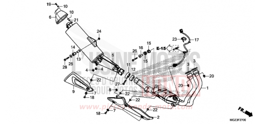ABGAS-SCHALLDAEMPFER CBR500RAE de 2014