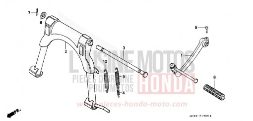 STAENDER/KICKSTARTER-ARM NH50MSK de 1989