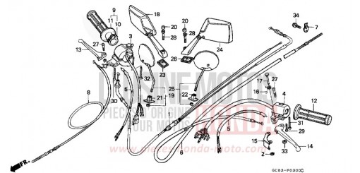 HEBELGRIFF/KABEL/SCHALTER NH50MSL de 1990