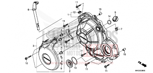 KURBELGEHAEUSEABDECKUNG CMX500A2L de 2020