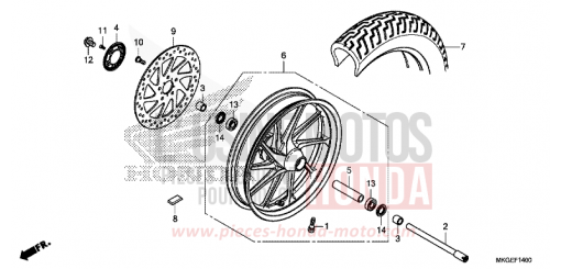 VORDERRAD CMX500A2L de 2020