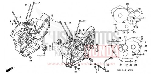 KURBELGEHAEUSE NT650V3 de 2003