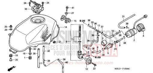 KRAFTSTOFFTANK NT650V3 de 2003