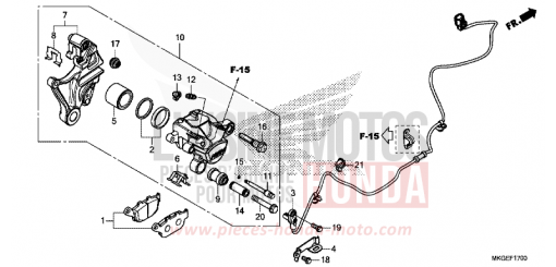 HINTERRAD-BREMSSATTEL CMX500A2N de 2022