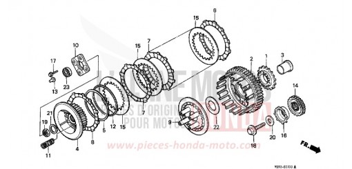 KUPPLUNG NTV650P de 1993