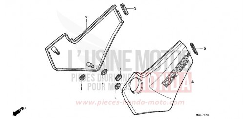 SEITENABDECKUNG NTV650P de 1993