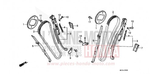 NOCKENWELLENKETTE/SPANNVORRICHTUNG NTV650P de 1993