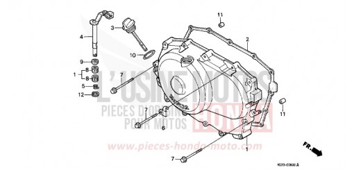 KURBELGEHAEUSEABDECKUNG NTV650P de 1993