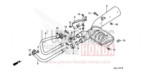 ABGAS-SCHALLDAEMPFER NTV650P de 1993
