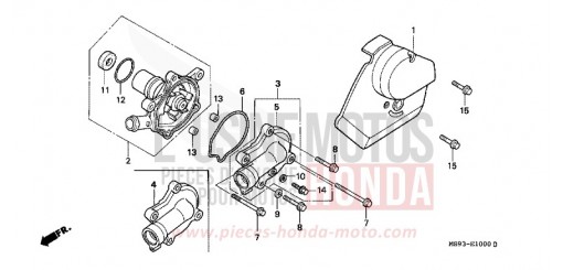 WASSERPUMPE NTV650P de 1993
