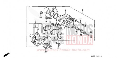 HINTERRAD-BREMSSATTEL NTV650P de 1993
