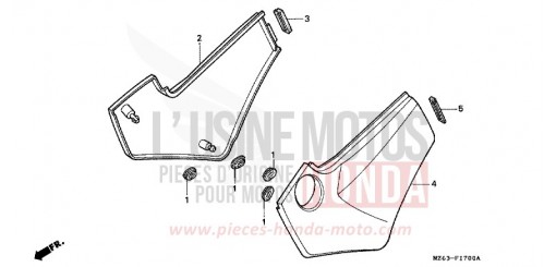 SEITENABDECKUNG NTV650S de 1995