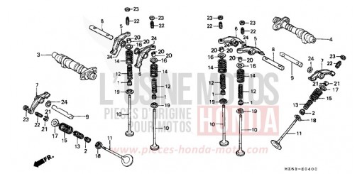 NOCKENWELLE/VENTIL NTV650S de 1995