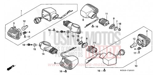 BLINKER NTV650S de 1995