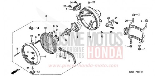 SCHEINWERFER NTV650T de 1996