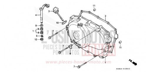 KURBELGEHAEUSEABDECKUNG NTV650T de 1996