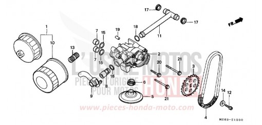 OELFILTER/OELPUMPE NTV650T de 1996