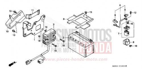 BATTERIE NTV650T de 1996