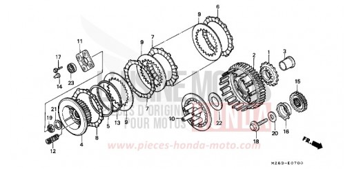 KUPPLUNG NTV650T de 1996