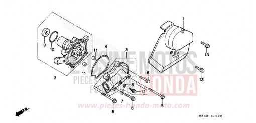 WASSERPUMPE NTV650V de 1997