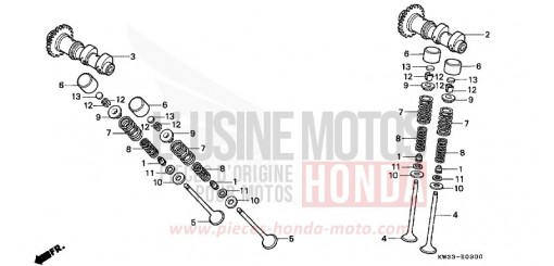NOCKENWELLE/VENTIL NX2502L de 1990
