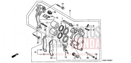 VORDERRAD-BREMSSATTEL NX2502P de 1993