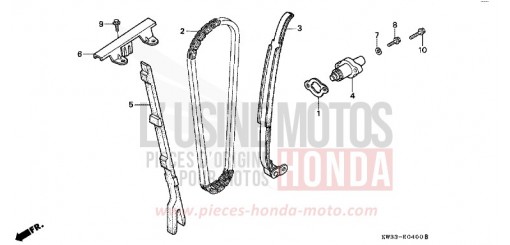 NOCKENWELLENKETTE/SPANNVORRICHTUNG NX250J de 1988