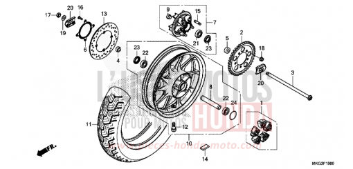 HINTERRAD CMX500AK de 2019