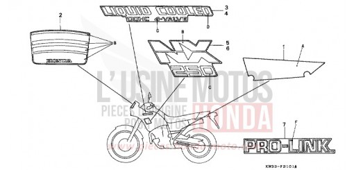 STREIFEN/MARKE NX250K de 1989