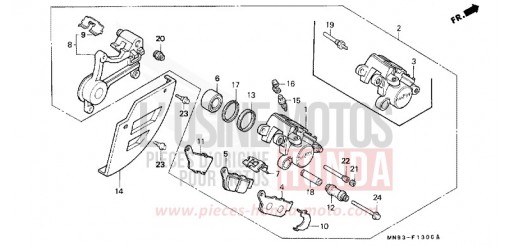 HINTERRAD-BREMSSATTEL NX6502L de 1990