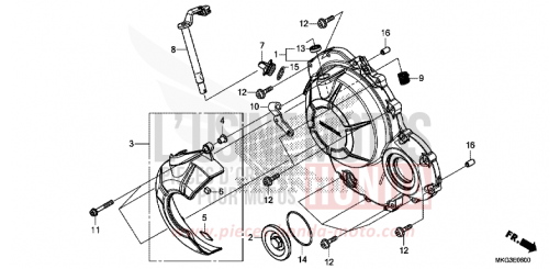 KURBELGEHAEUSEABDECKUNG CMX500AK de 2019