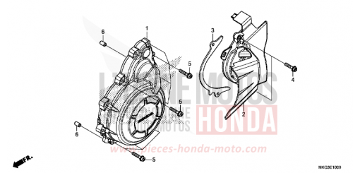 WECHSELSTROM-GENERATORABDECKUNG CMX500AK de 2019