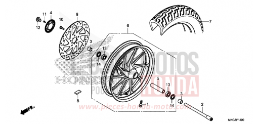 VORDERRAD CMX500AK de 2019