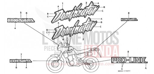 STREIFEN/MARKE NX650J de 1988