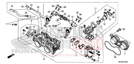 DROSSELKLAPPENGEHAEUSE CMX500AK de 2019