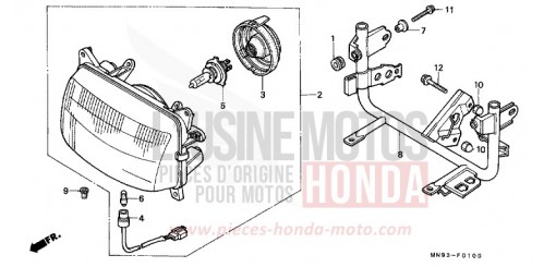 SCHEINWERFER NX650L de 1990