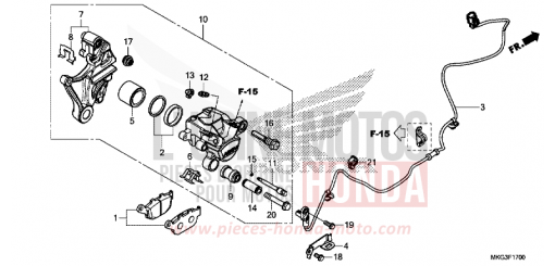 HINTERRAD-BREMSSATTEL CMX500AK de 2019