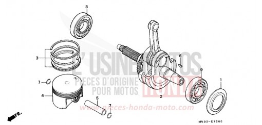 KOLBEN/KURBELWELLE NX650L de 1990