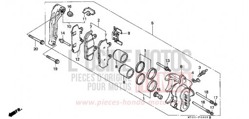 VORDERRAD-BREMSSATTEL NX650P de 1993