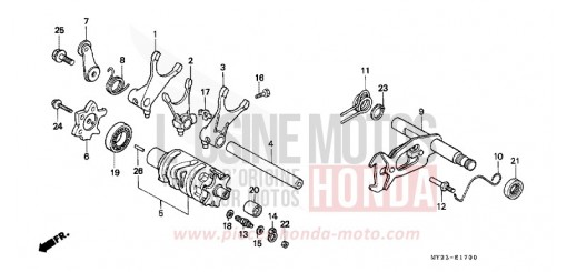 SCHALTTROMMEL NX650P de 1993