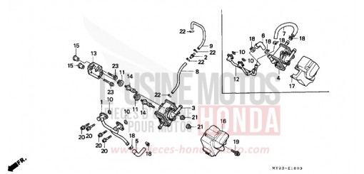 LUFTANSAUGVENTIL NX650P de 1993