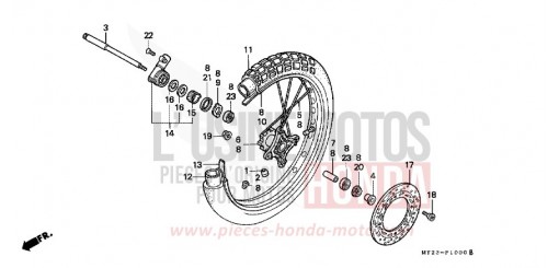 VORDERRAD NX650P de 1993