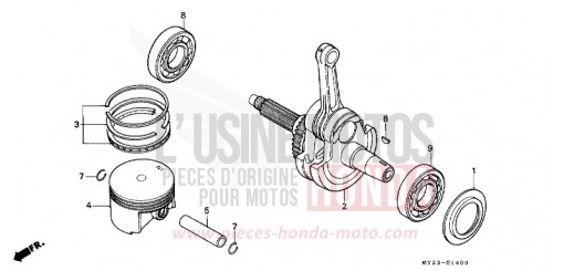 KOLBEN/KURBELWELLE NX650R de 1994