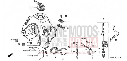 KRAFTSTOFFTANK NX650R de 1994