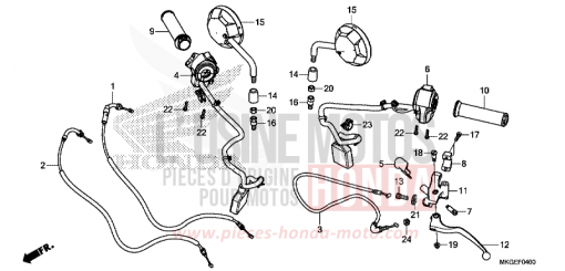 HEBELGRIFF/SCHALTER/KABEL/SPIEGEL CMX500AL de 2020