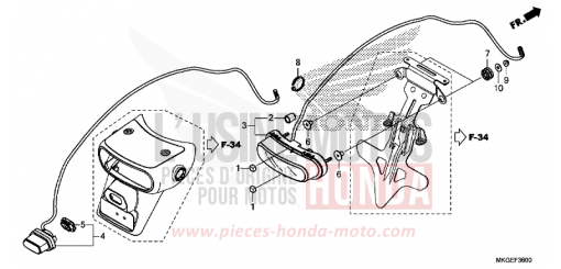 HECKLEUCHTE/KENNZEICHENBELEUCHTUNG CMX500AL de 2020