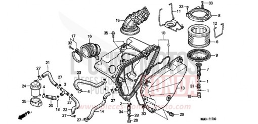 LUFTFILTER NX650V de 1997