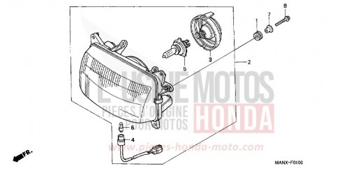 SCHEINWERFER NX650X de 1999