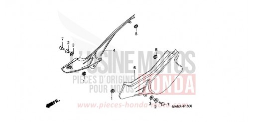 SEITENABDECKUNG NX650X de 1999